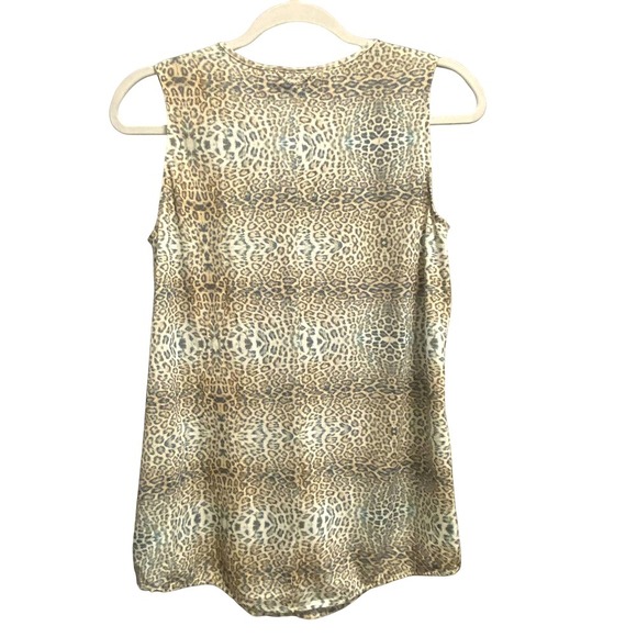 SPORT The Kooples Leopard Print Sleeveless Zipper Front Top Women's Size S - Picture 4 of 13